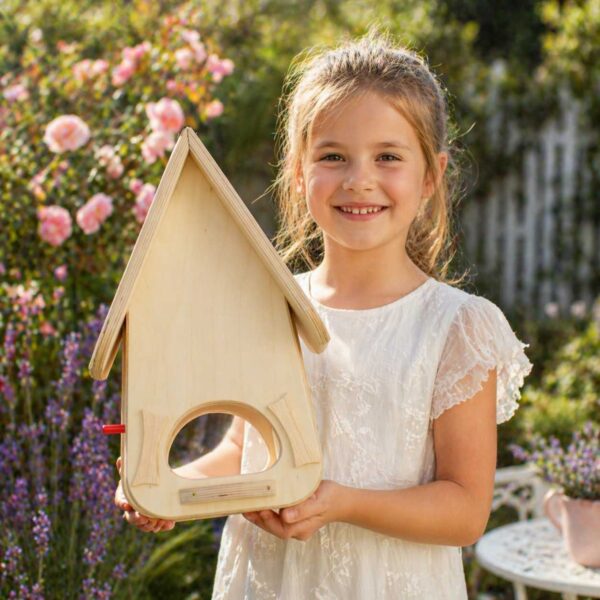 Vogelhaus Vogelvilla Futterhaus bemalen Bausatz zum selbst gestalten als Kindergarten abschied nachhaltiges Geschenk mit Farbe