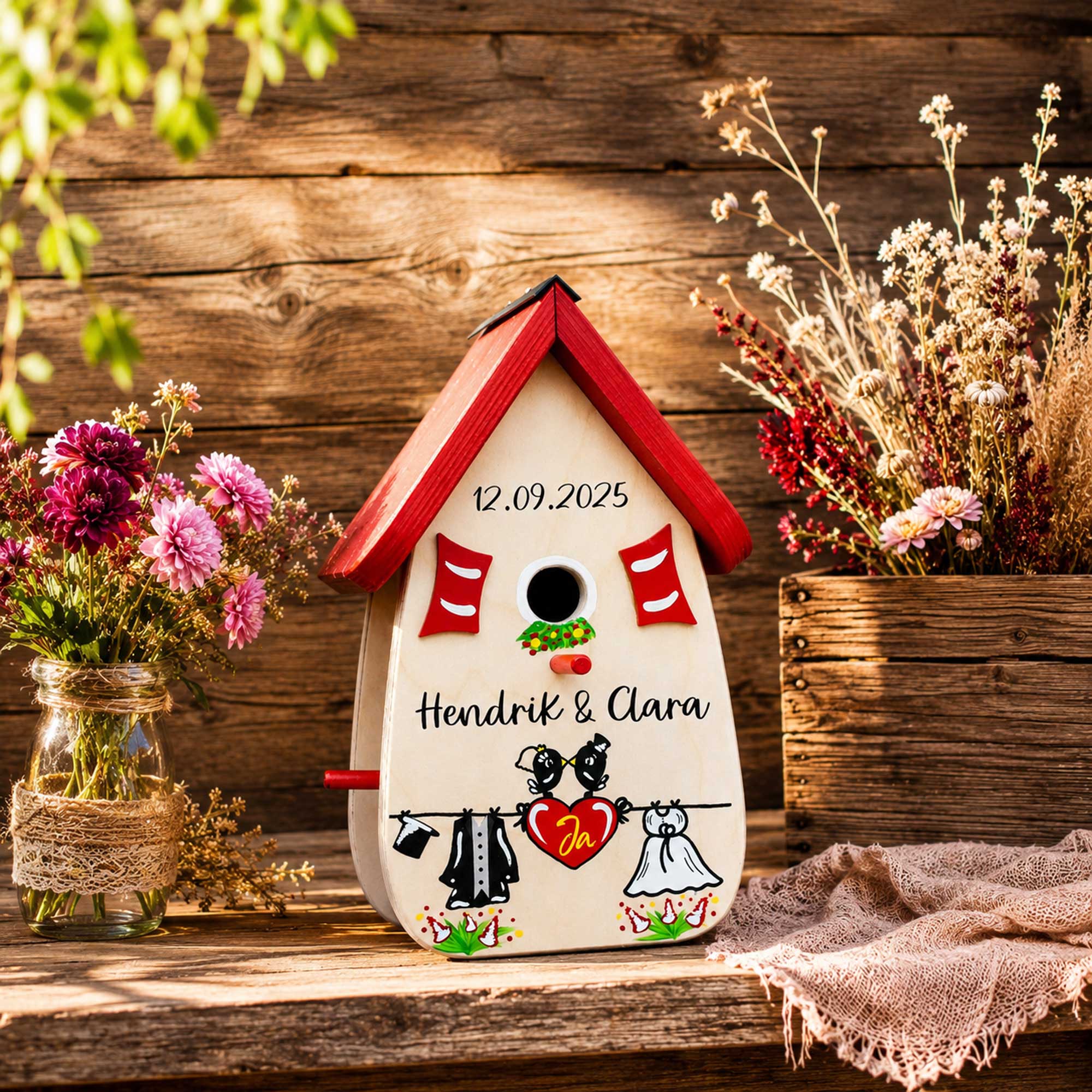 Persönliches Hochzeitsgeschenk für Brautpaar Personalisiertes geschenk Hochzeit, Namen vom Brautpaar bleibende Erinnerungen