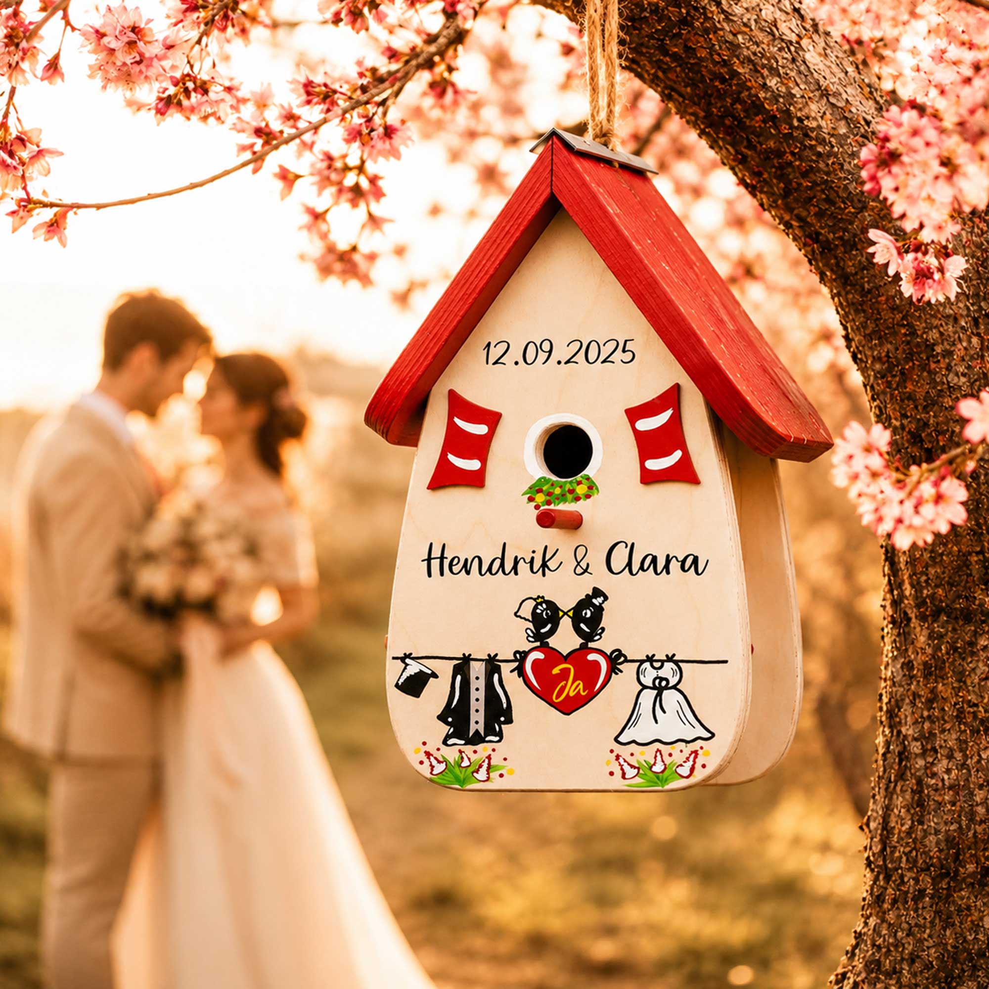 Persönliches Hochzeitsgeschenk für Brautpaar Personalisiertes geschenk Hochzeit, Namen vom Brautpaar bleibende Erinnerungen