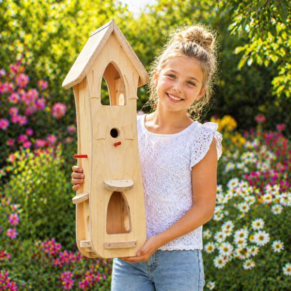 Vogelhaus Vogelvilla Futterhaus bemalen Bausatz zum selbst gestalten als Kindergarten abschied nachhaltiges Geschenk mit Farbe