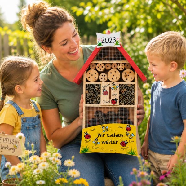 bschiedsgeschenk Idee Erzieherin Kindergarten Abschied Nachhaltiges geschenk Insektenhotel