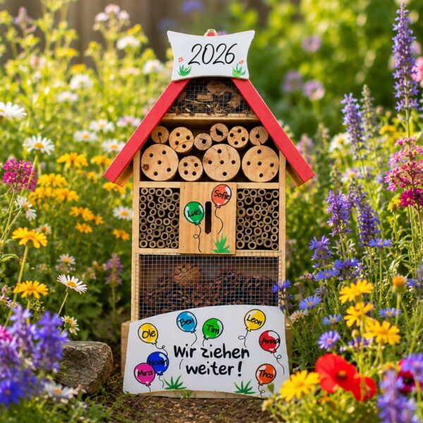 Abschiedsgeschenk Idee Erzieherin Kindergarten Abschied Nachhaltiges geschenk Insektenhotel Luftballons mit namen personalisiertes geschenk persönlich