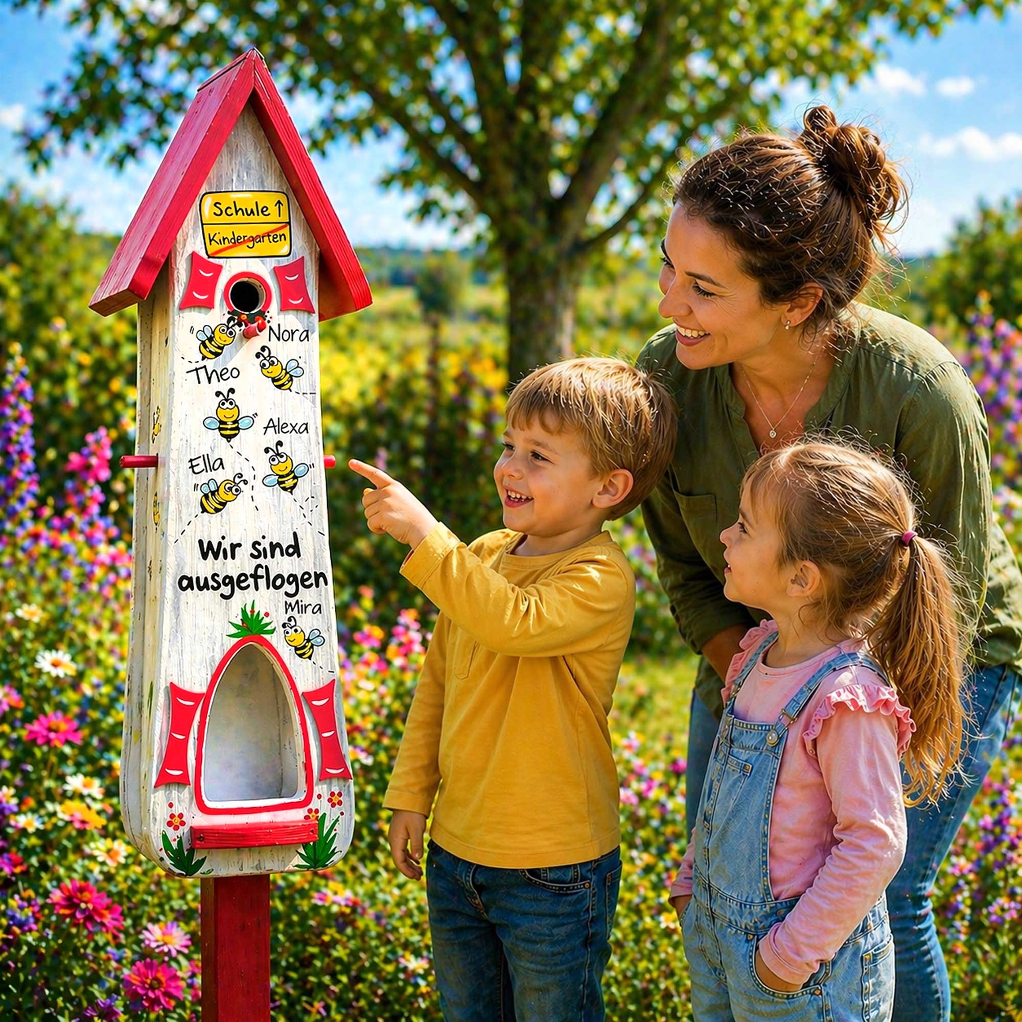 Persönliches Abschiedsgeschenk für die Erzieherin, nützliches Geschenk Kindergarten Abschied mit Bienen Bienengruppe