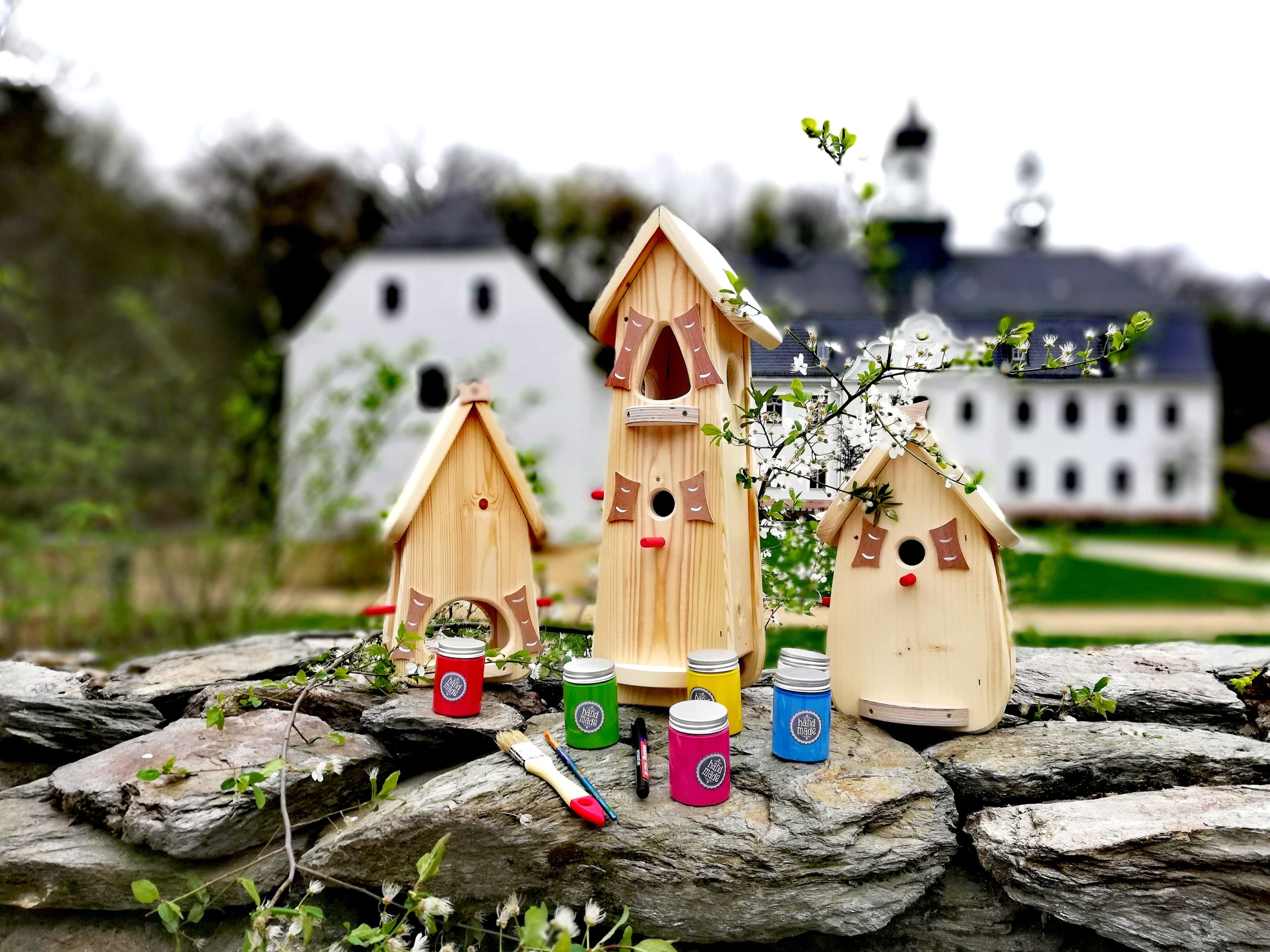 Original Vogelliebe Vogelhäuser zum Selbst bemalen