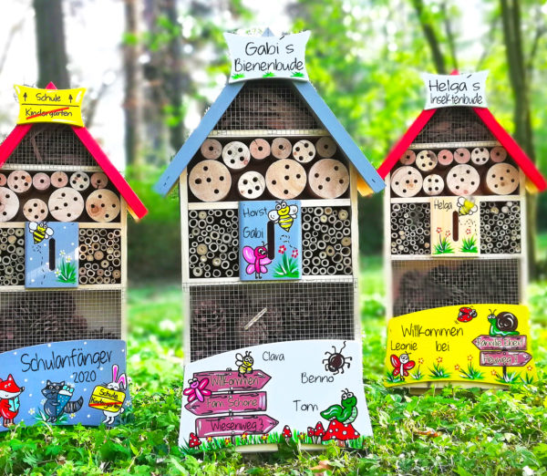 Insektenhotel als Geschenk für die Familie Geschenkidee Abschied Kollege Rente Hochzeit Einzug Richtfest Geburtstag