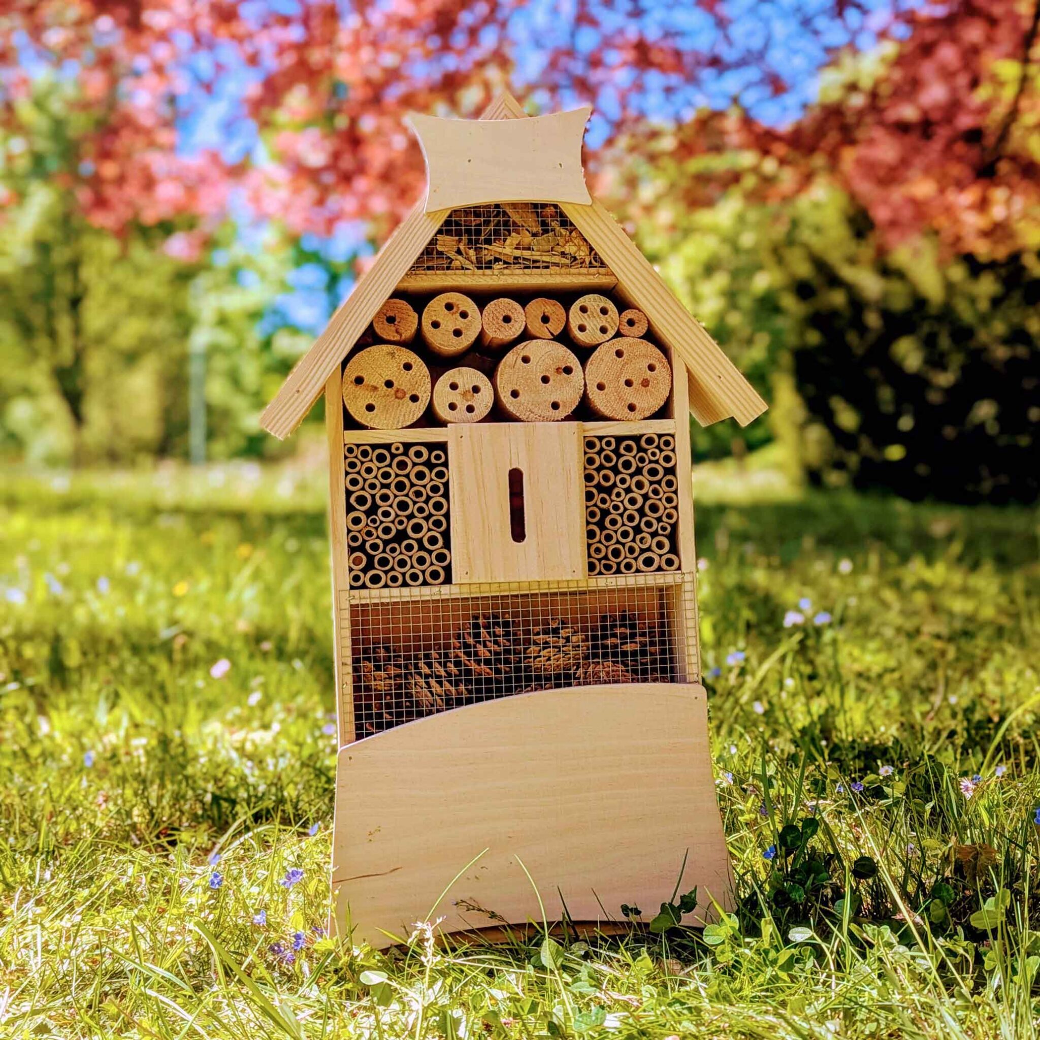 Abschiedsgeschenk kindergarten selbst basteln Insektenhotel bausatz nützliches geschenk Nachhaltig, mit Farbe und Pinsel fertig im Set