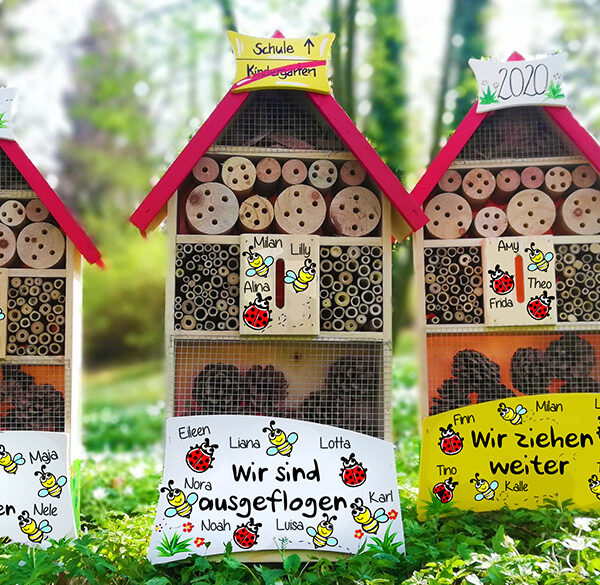 Kindergarten Abschiedsgeschenk Erzieherin Erzieher Insektenhotel Bienen und Marienkäfer für die Tagesmutter
