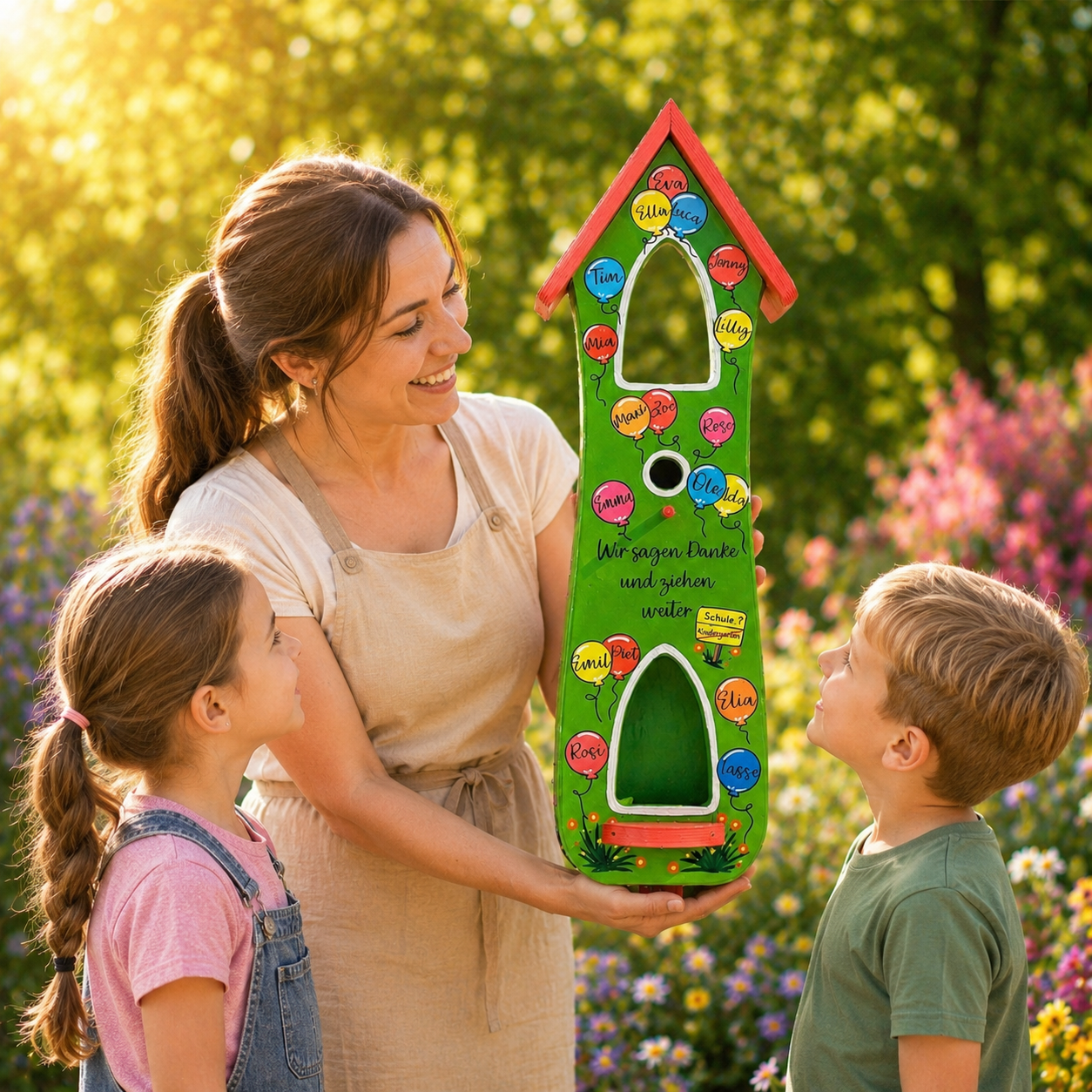Persönliches nachhaltiges Geschenk für die Erzieherin, Kindergarten Nachhaltiges Geschenk Kindergarten Vogelhaus Nistkasten