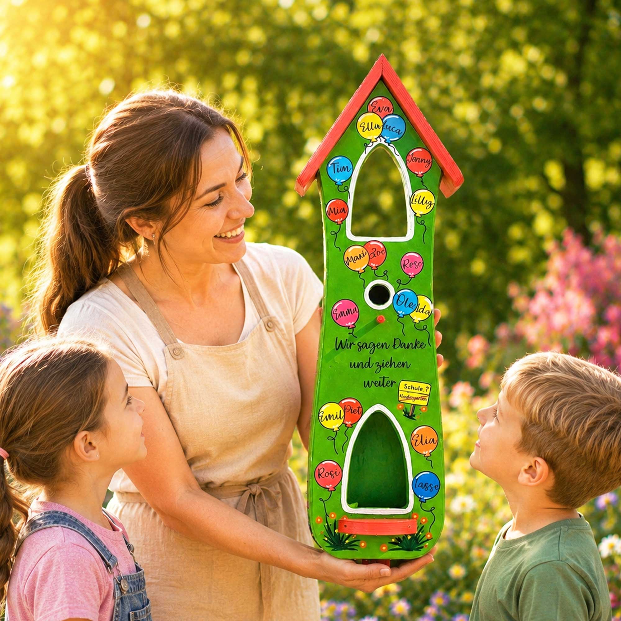 Persönliches nachhaltiges Geschenk für die Erzieherin, Kindergarten Nachhaltiges Geschenk Kindergarten Vogelhaus Nistkasten