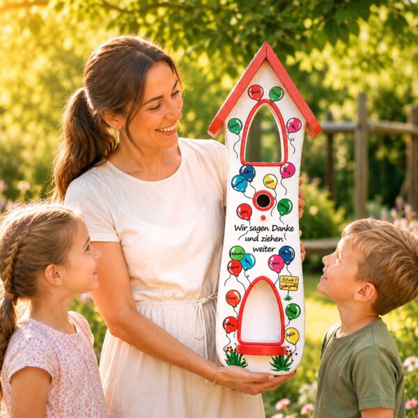 Persönliches nachhaltiges Geschenk für die Erzieherin, Kindergarten Nachhaltiges Geschenk Kindergarten Vogelhaus Nistkasten