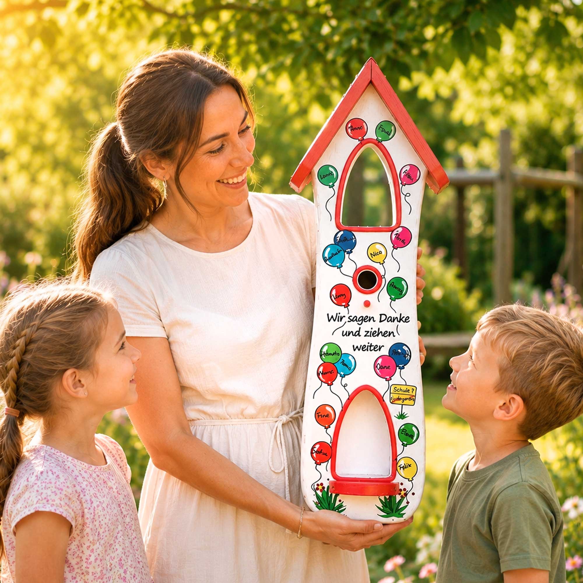Persönliches nachhaltiges Geschenk für die Erzieherin, Kindergarten Nachhaltiges Geschenk Kindergarten Vogelhaus Nistkasten