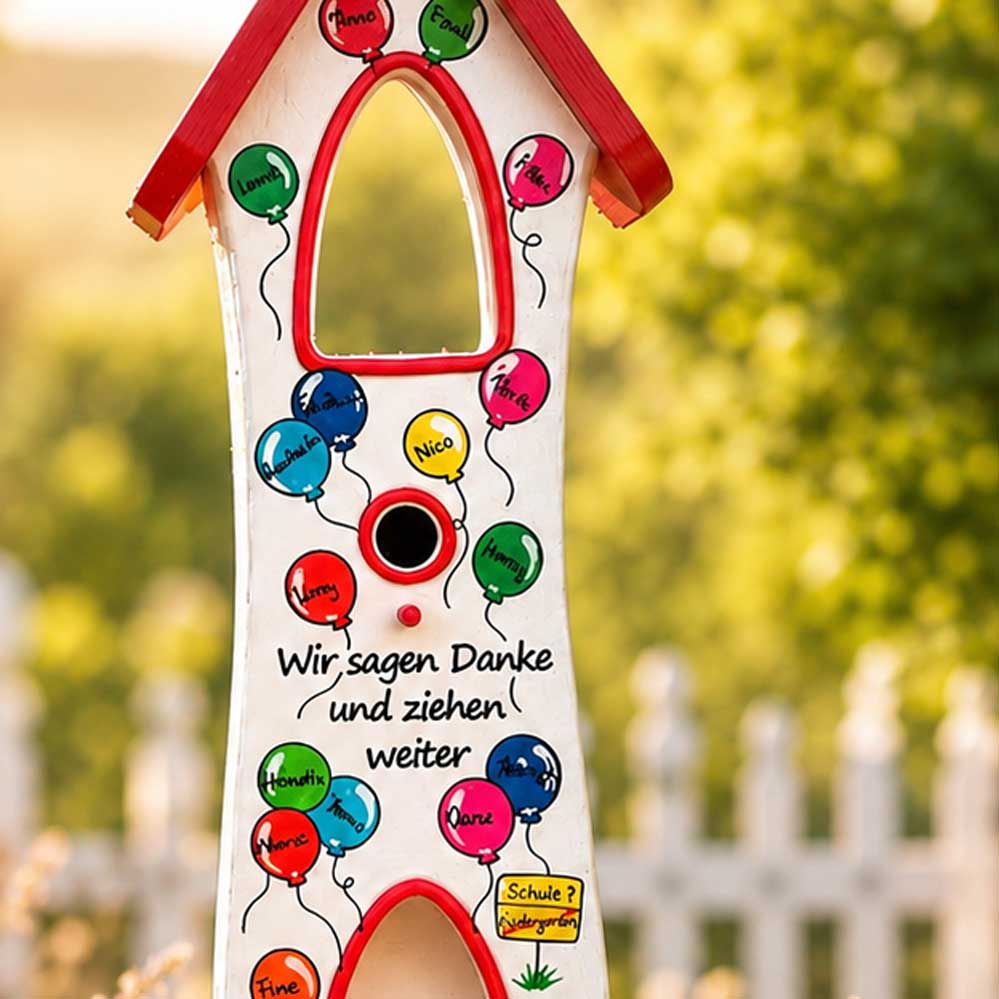 Persönliches nachhaltiges Geschenk für die Erzieherin, Kindergarten Nachhaltiges Geschenk Kindergarten Vogelhaus Nistkasten