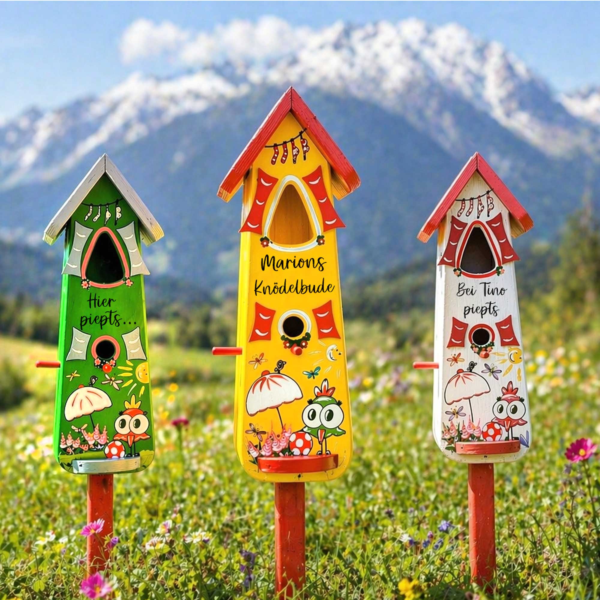 Vogelhaus kreatives Geschenk personalisiert mit Namen Beste Freundin Mutti Mutter Eltern Oma