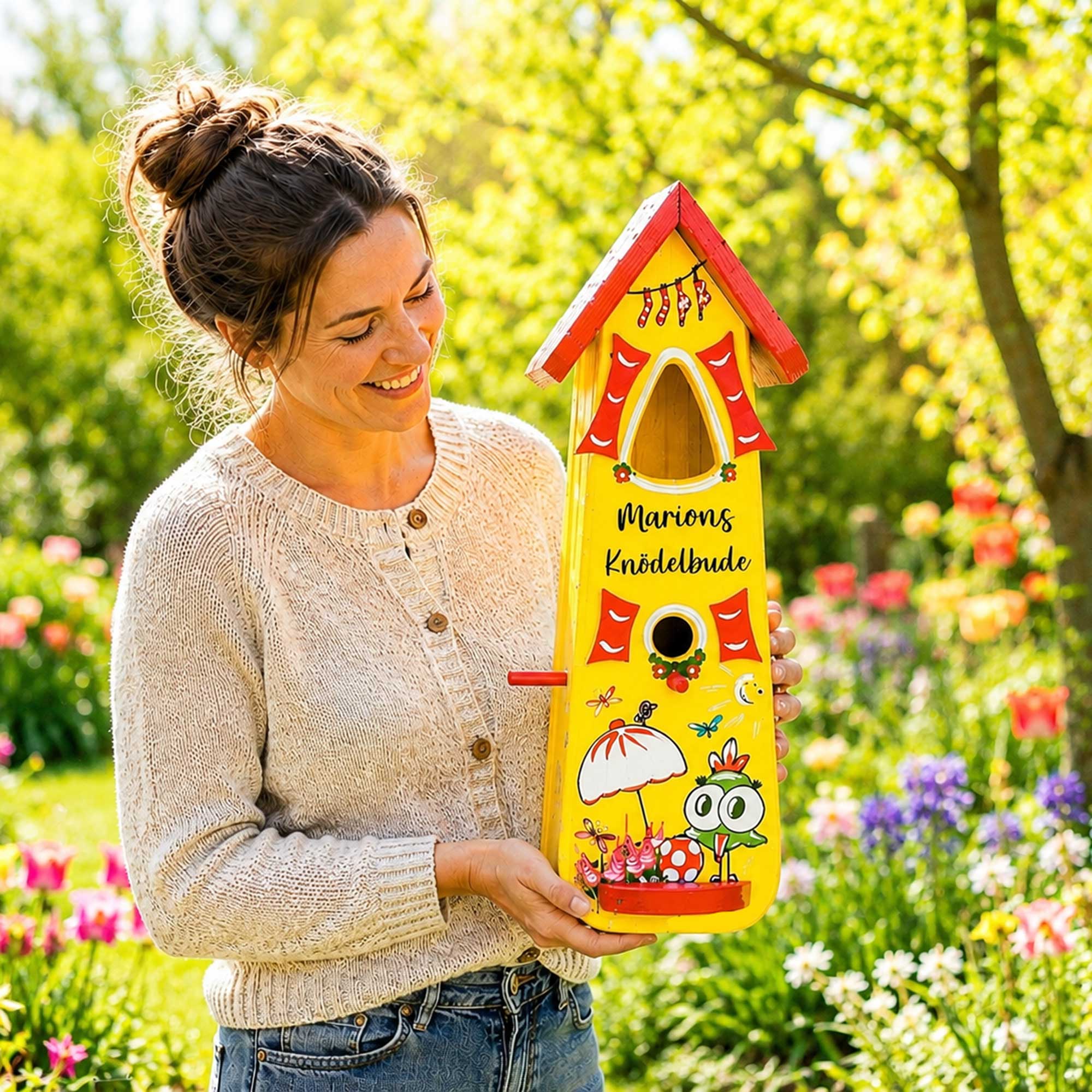Vogelhaus kreatives Geschenk personalisiert mit Namen Beste Freundin Mutti Mutter Eltern Oma