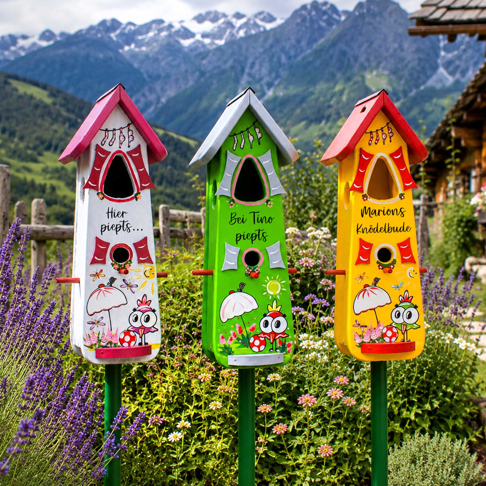 Vogelhaus kreatives Geschenk personalisiert mit Namen Beste Freundin Mutti Mutter Eltern Oma