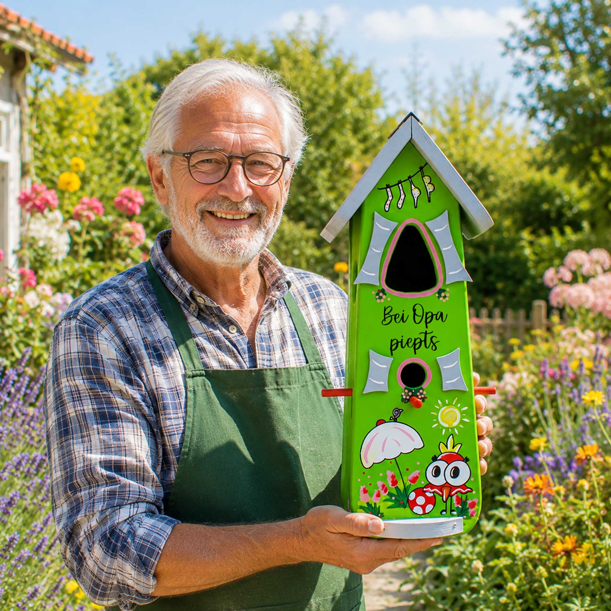 Vogelhaus kreatives Geschenk personalisiert mit Namen Beste Freundin Mutti Mutter Eltern Oma