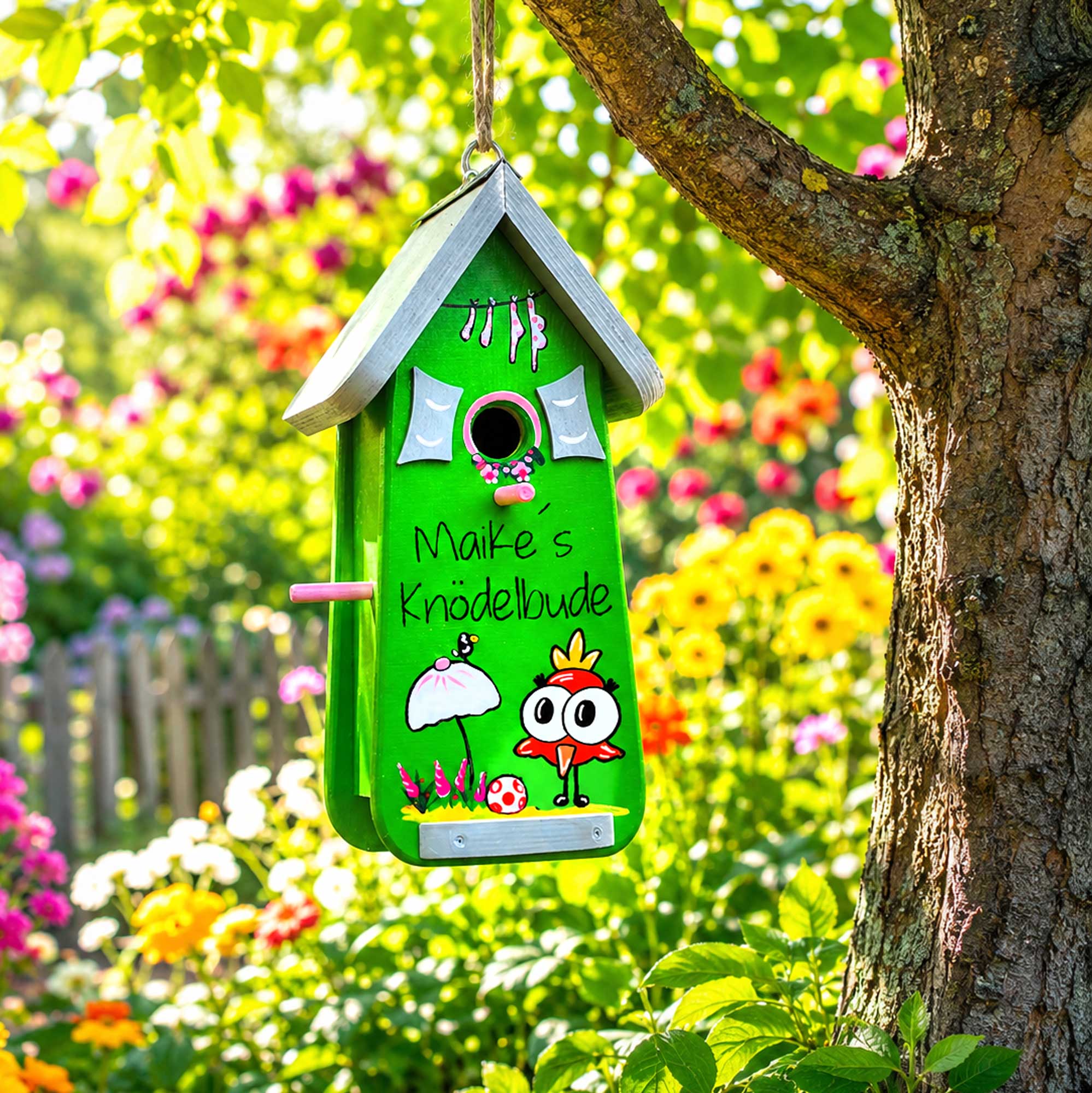 Vogelhaus kreatives Geschenk personalisiert mit Namen Beste Freundin Mutti Mutter Eltern Oma