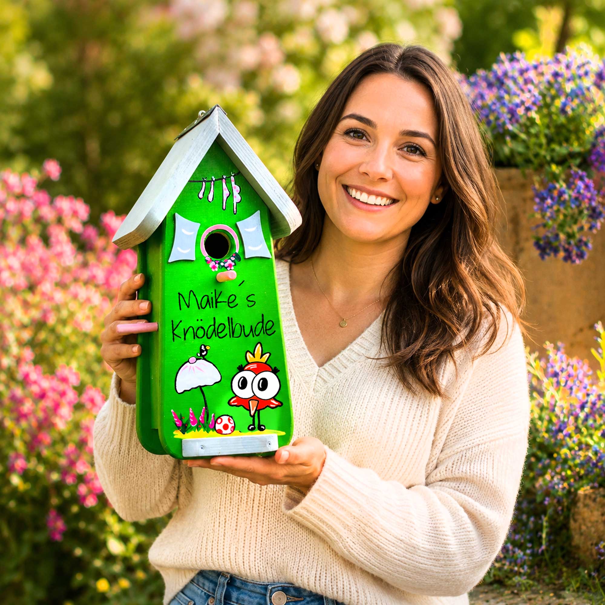 Vogelhaus kreatives Geschenk personalisiert mit Namen Beste Freundin Mutti Mutter Eltern Oma