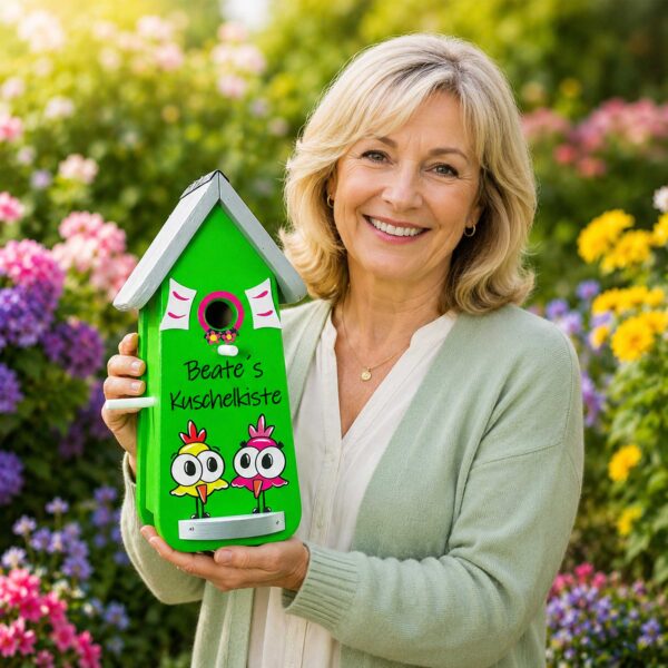 Vogelhaus kreatives Geschenk personalisiert mit Namen Beste Freundin Mutti Mutter Eltern Oma