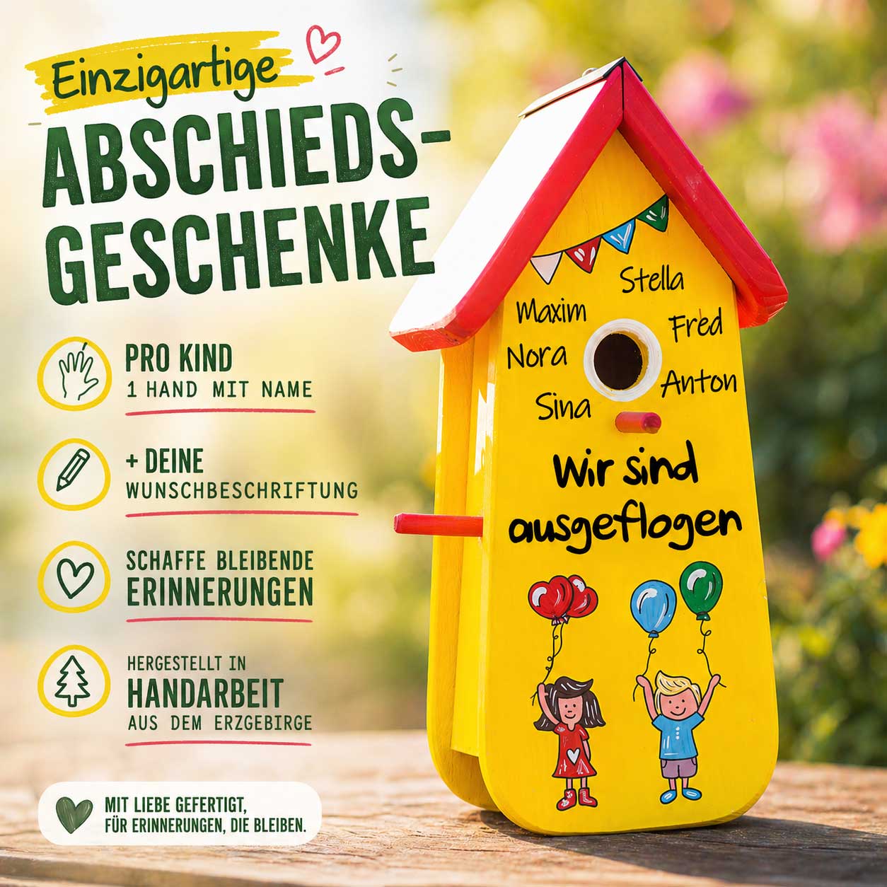 Abschiedsgeschenk Kindergarten und Erzieherin Kita Tagesmutter Grundschule Kinder schmal – Bild 2