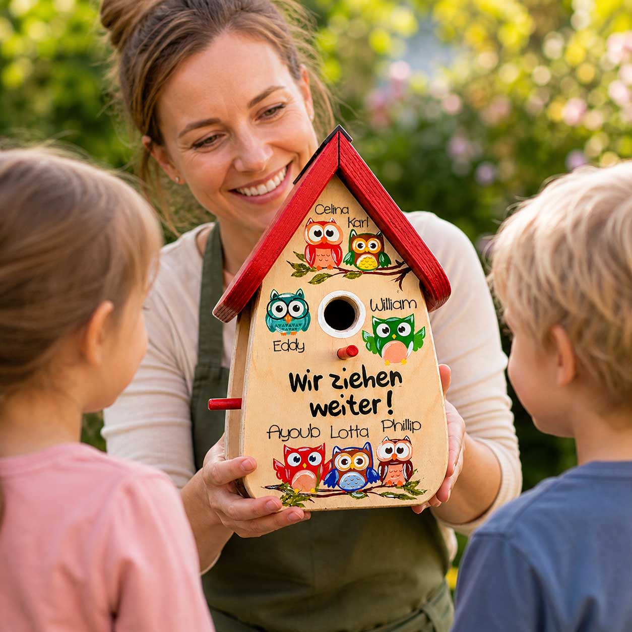 Abschiedsgeschenk Erzieherin Geschenkidee Schule Lehrerin Grundschule Abschluss Nistkasten Eulen Eulenklasse – Bild 3