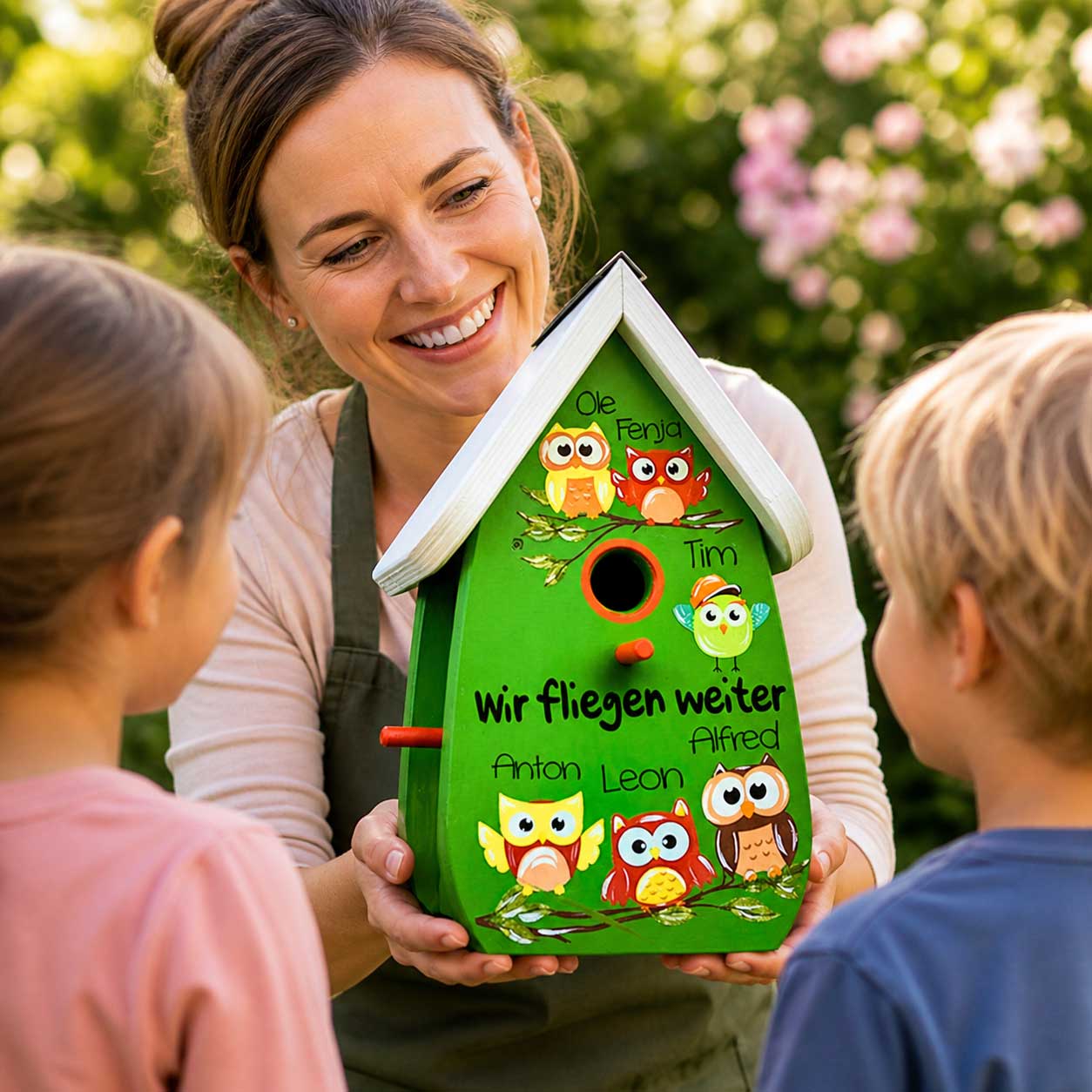 Abschiedsgeschenk Erzieherin Geschenkidee Schule Lehrerin Grundschule Abschluss Nistkasten Eulen Eulenklasse – Bild 2