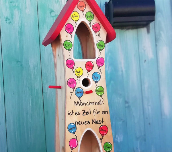 Original Vogelliebe Kindergarten Abschiedsgeschenk XXL Luftballons mit Namen
