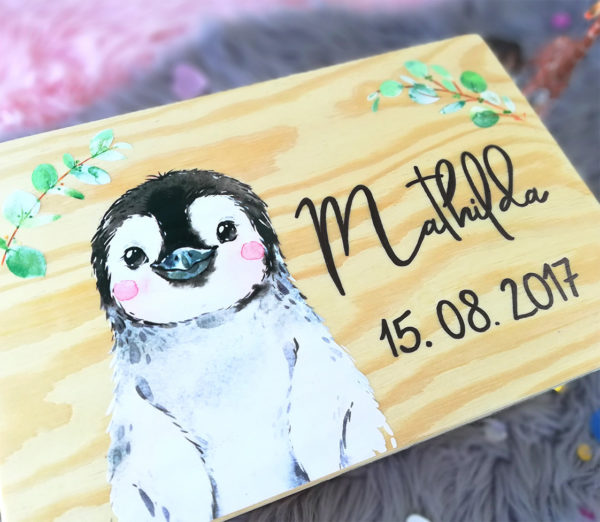 personalisierte Erinnerungskiste Erinnerungsbox Dschungel Boho Geschenk zur Taufe und Geburt mit Name und Geburtsdatum