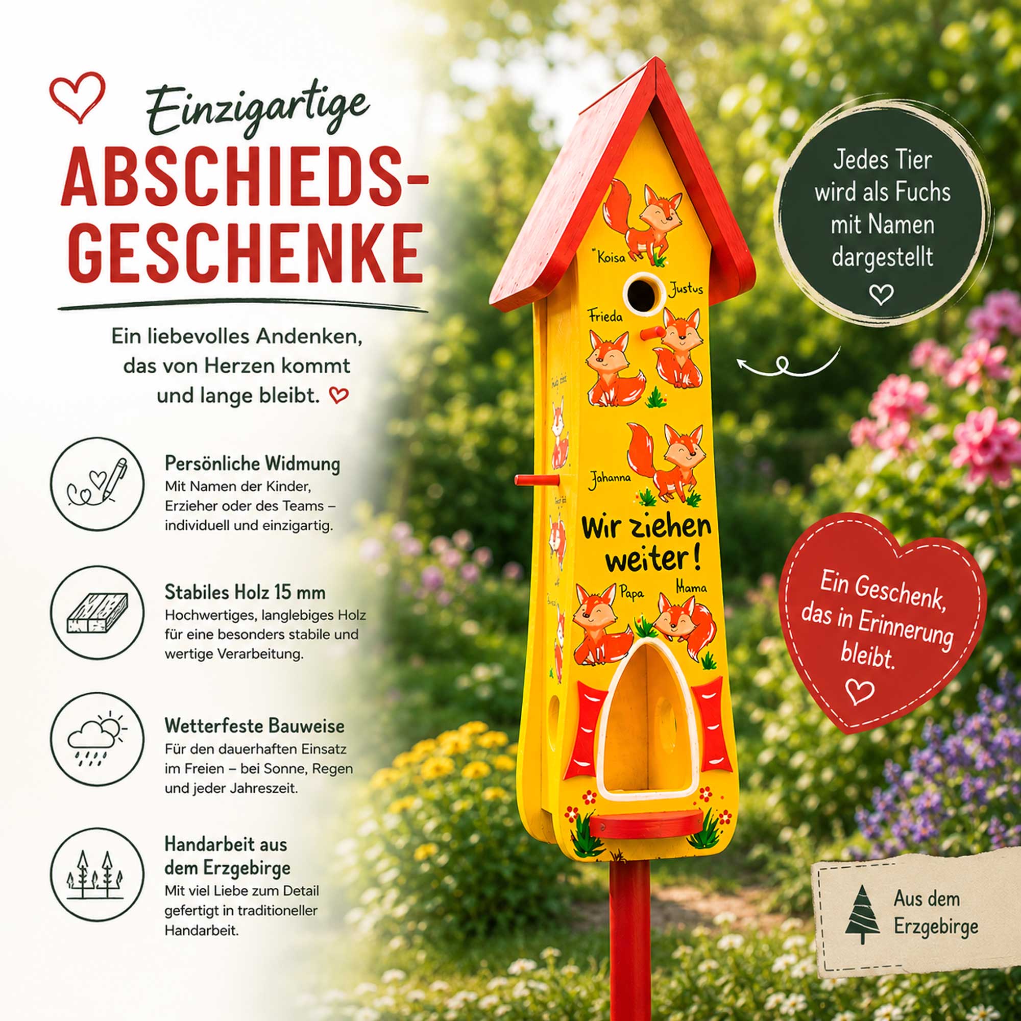 Geschenkidee zum Abschied aus dem kindergarten Erzieherin Erzieher Füchse Fuchsgruppe schlauchen Füchse