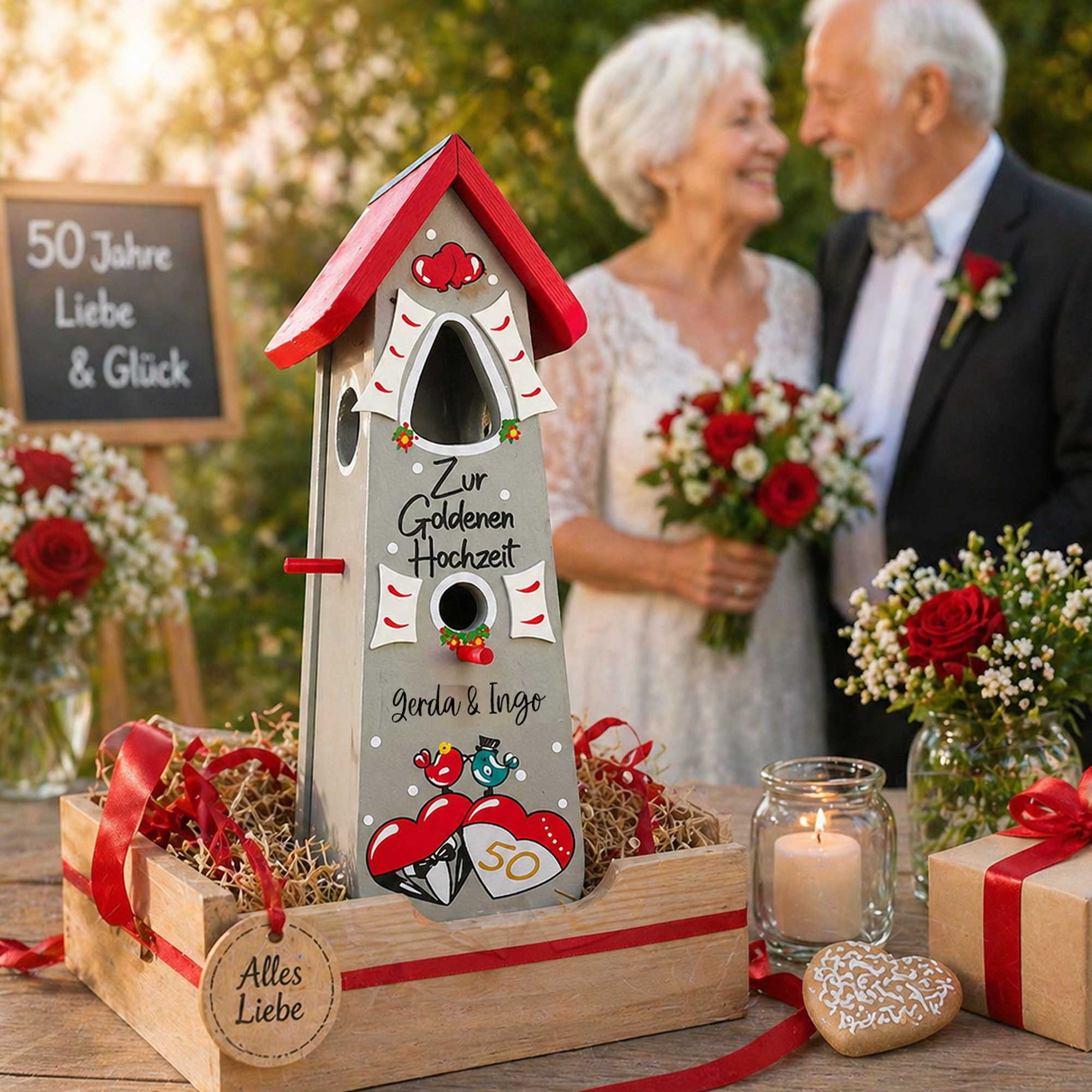 Geschenk zur Goldenen Hochzeit oder Silberne Hochzeit Hochzeitstag Knödel XL – Bild 2