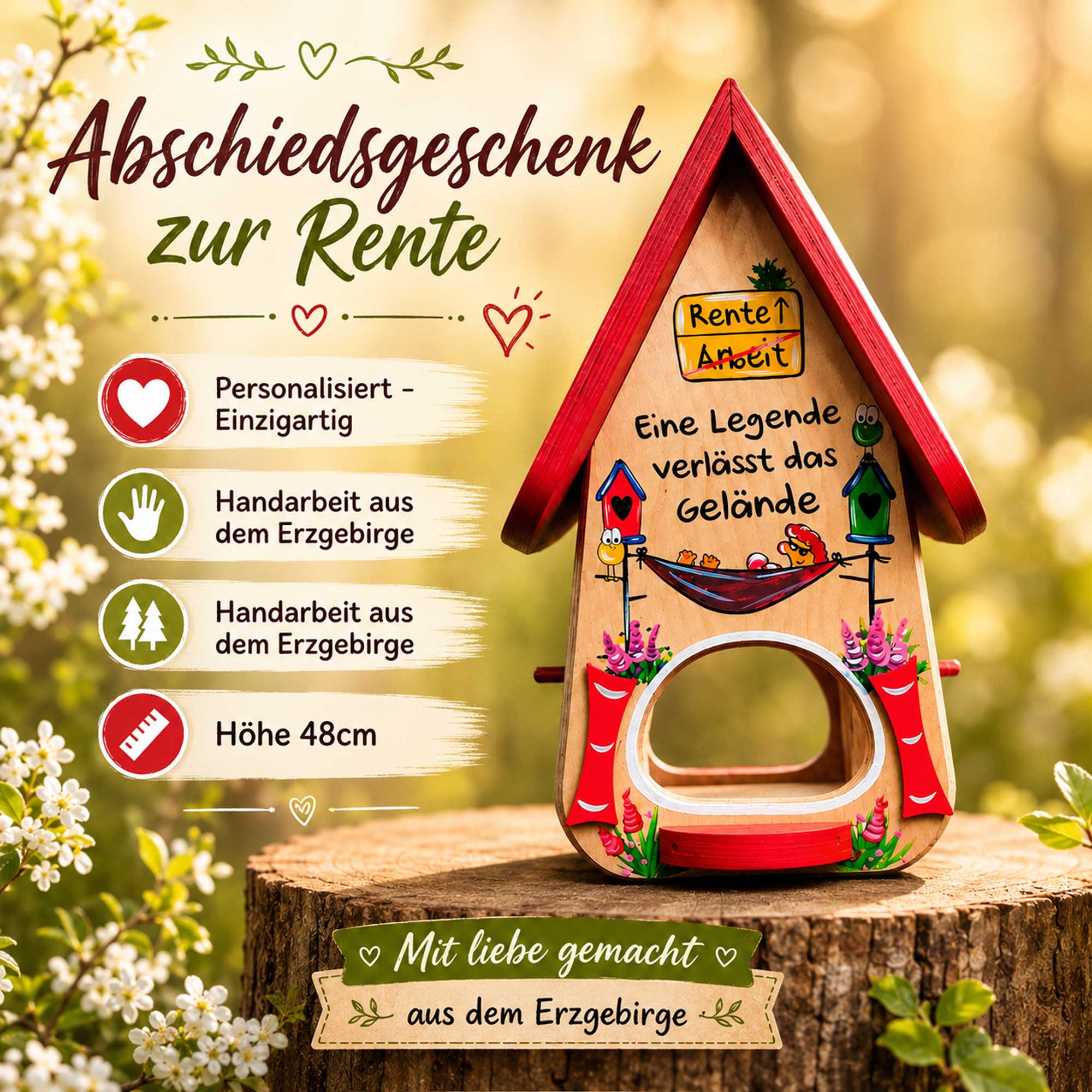 Persönliches Abschiedsgeschenk zur Rente Ruhestand Pension Arbeitskollegin Arbeitskollege Liebe Kollegin Kollege