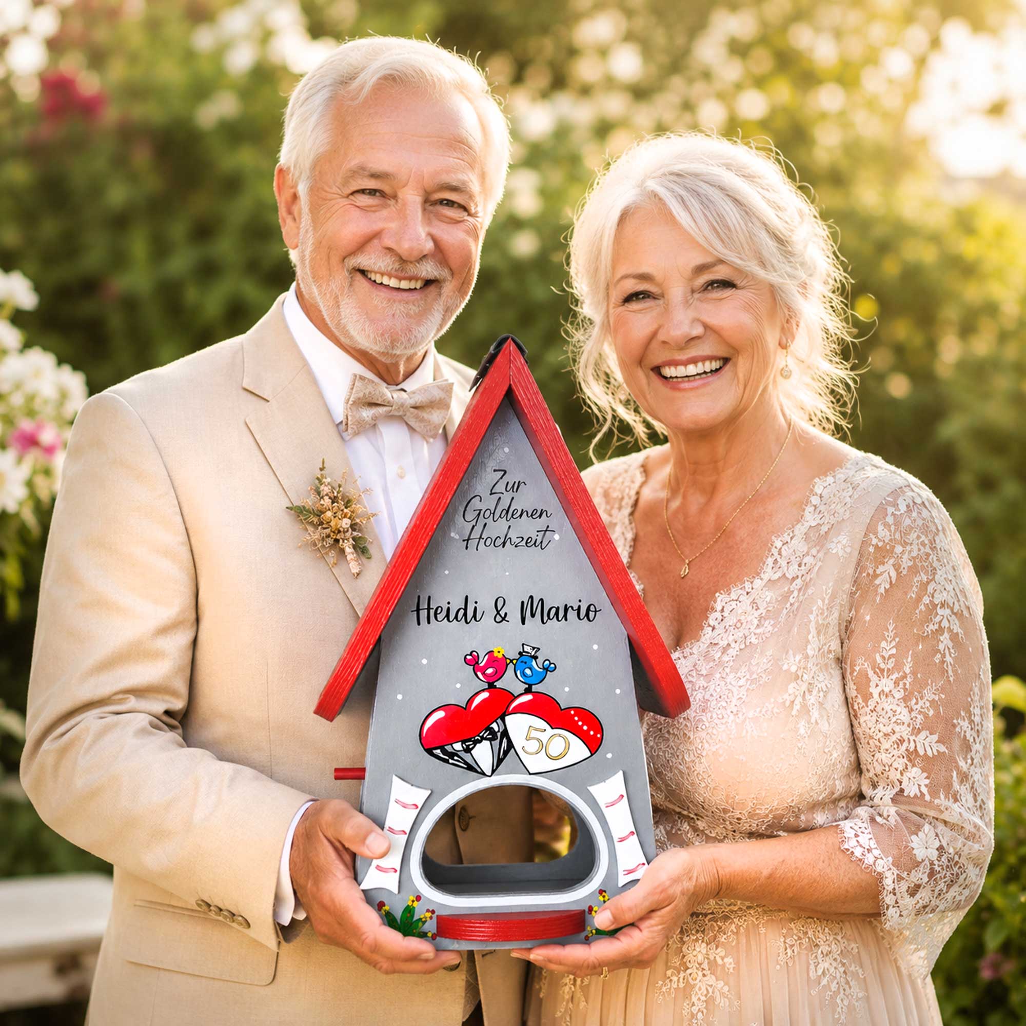 Persönliches Geschenk zur Goldenen Hochzeit Eltern 50 jahre verheiratet nützliches geschenk Garten