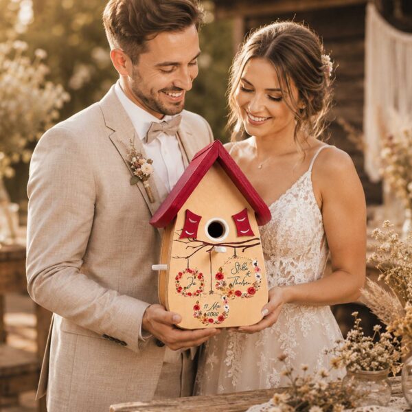 Persönliches Hochzeitsgeschenk personalisiertes geschenk Brautpaar Hochzeit mit Rosen