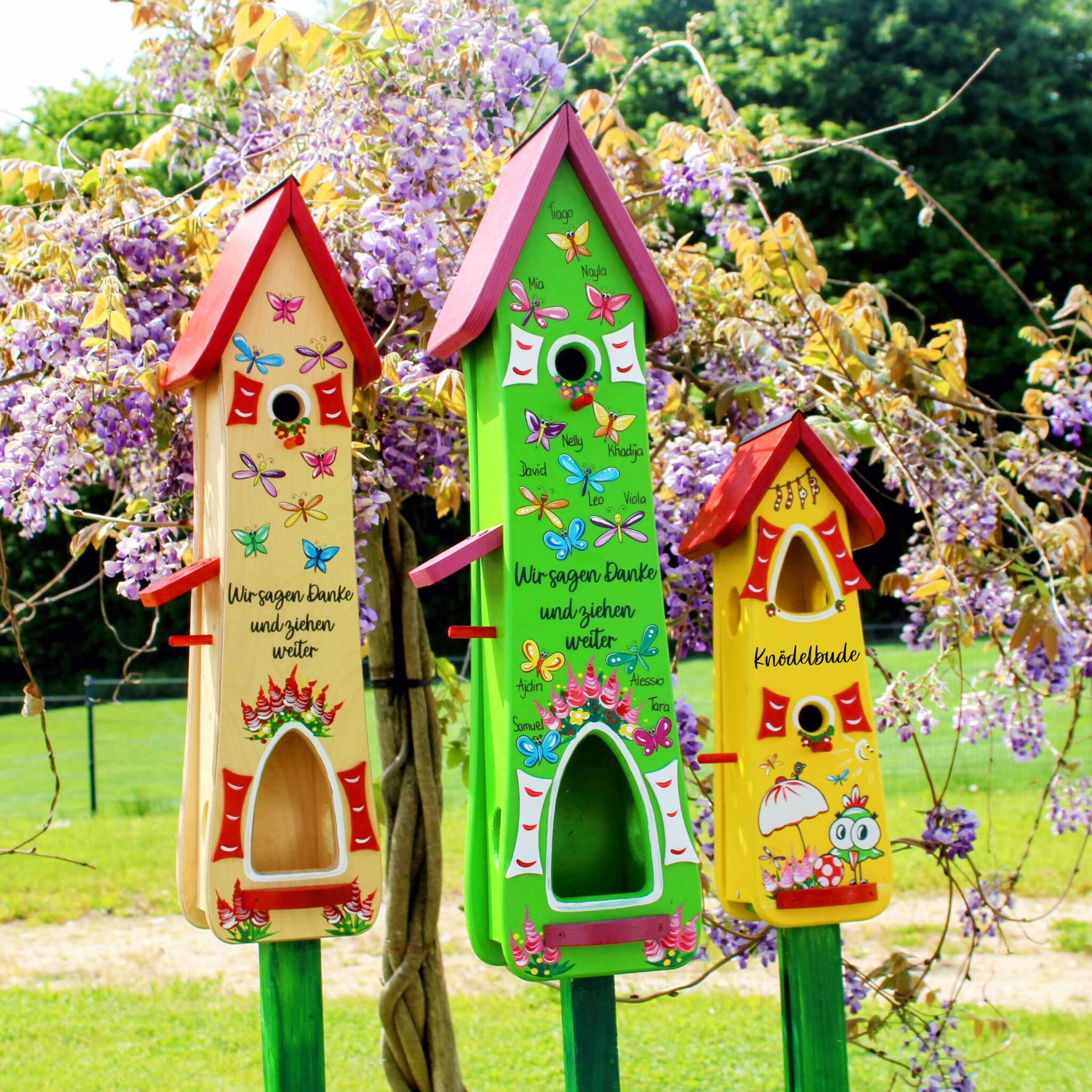 Abschiedsgeschenk Erzieherin Lehrerin Lehrer grundschule Schule Schmetterlinge Schmetterlingsgruppe Vogelhaus persönliches Abschiedsgeschenk