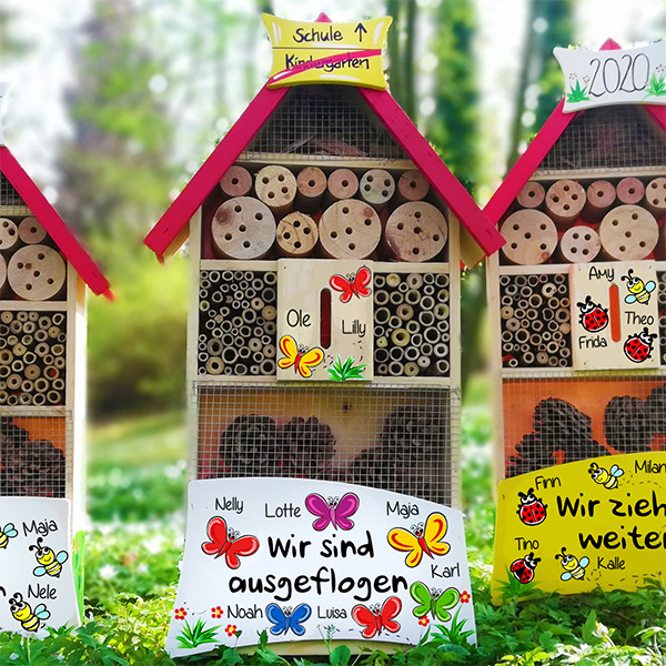 Kindergarten Abschiedsgeschenk Insektenhotel Schmetterling Schmetterlinge für die Tagesmutter