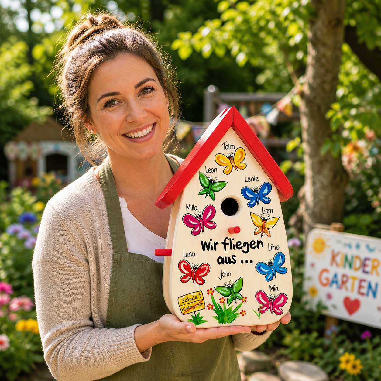 Persönliches Abschiedsgeschenk erzieherin geschenk Kindergarten nachhaltiges geschenk Schmetterlinge