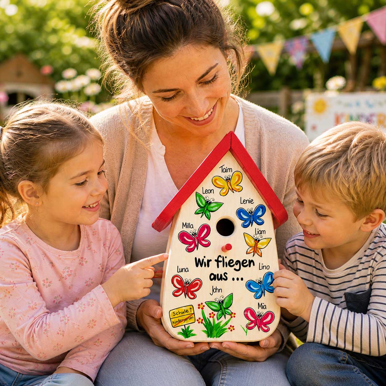 Persönliches Abschiedsgeschenk erzieherin geschenk Kindergarten nachhaltiges geschenk Schmetterlinge