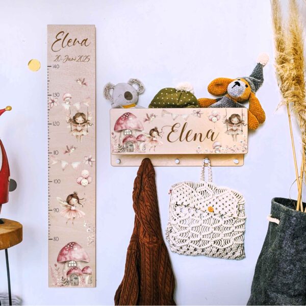 Kindermesslatte Messlatte Kinderzimmer Name personalisiert Fee Mädchen