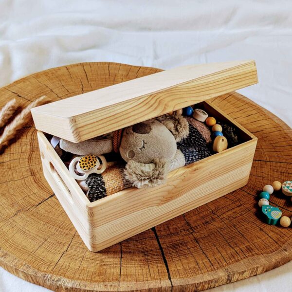 Erinnerungskiste Holzkiste fürs Baby das persönliche Geburtsgeschenk mit Name personalisiert Dschungel 2025 neu – Bild 5