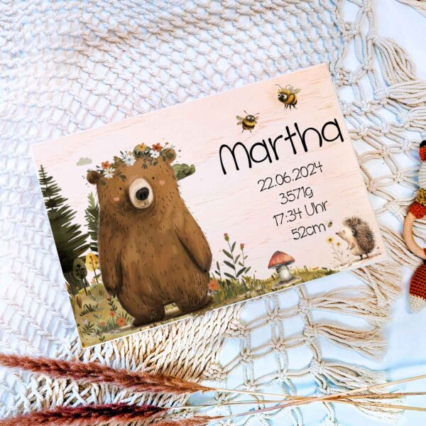 Erinnerungskiste Holz Baby Geschenk Geburt Taufe persönliches Geschenk Erinnerungen aufbewahren