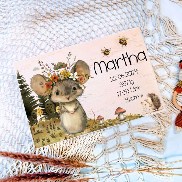 Erinnerungskiste Holz Baby Geschenk Geburt Taufe persönliches Geschenk Erinnerungen aufbewahren