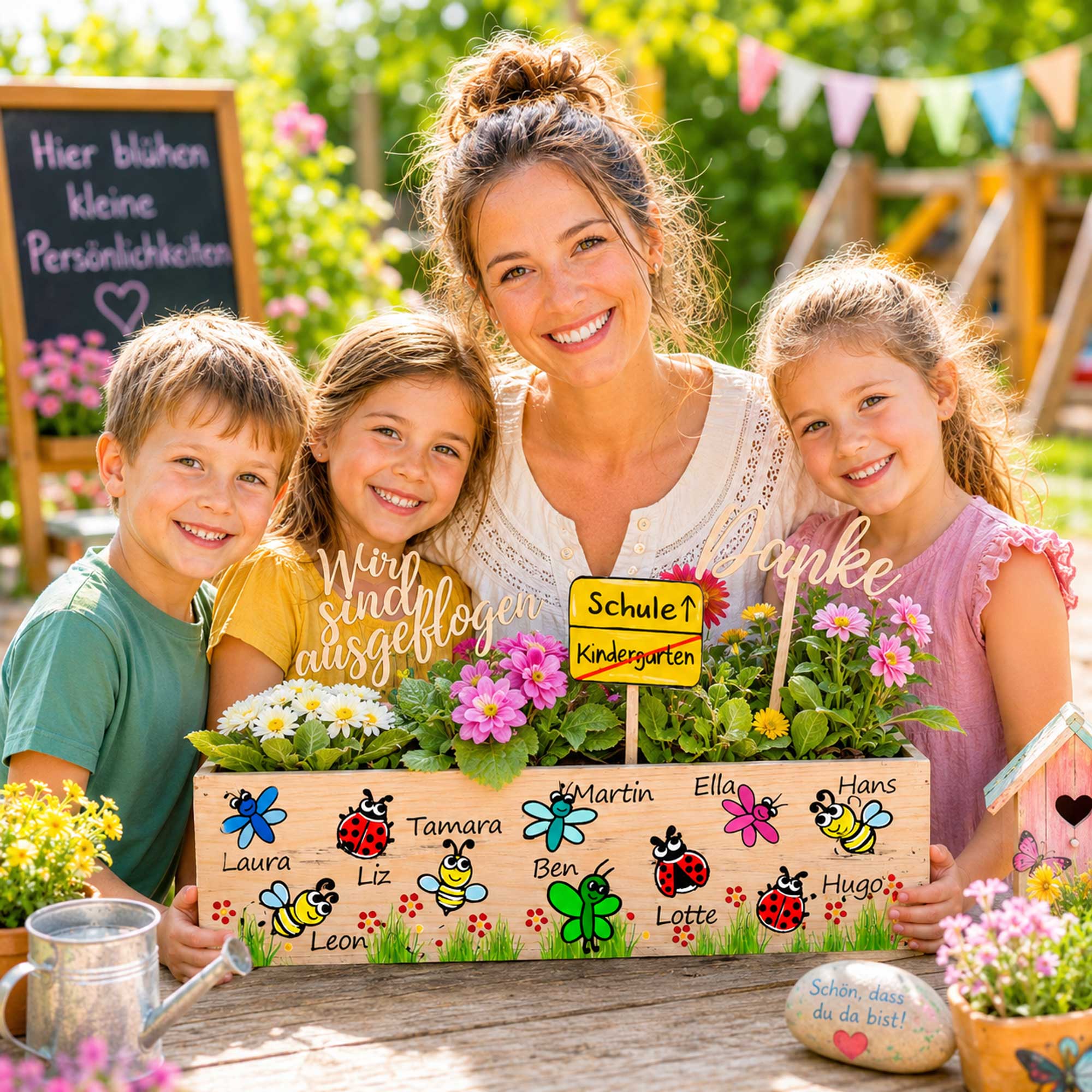 Kindergarten Abschiedsgeschenk Erzieherin Idee geschenkidee nachhaltiges geschenk kreativ Blumen