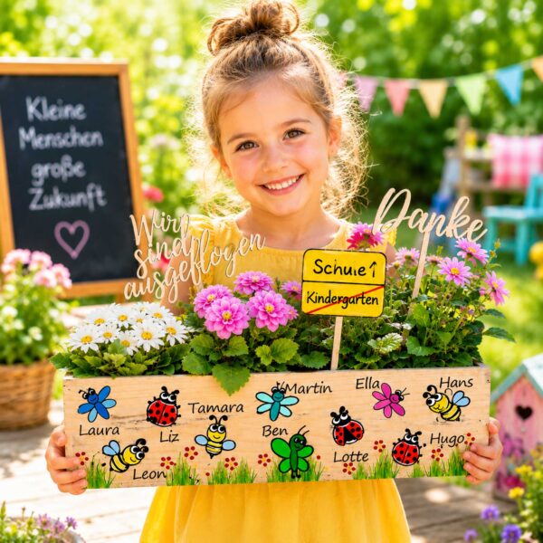 Kindergarten Abschiedsgeschenk Erzieherin Idee geschenkidee nachhaltiges geschenk kreativ Blumen