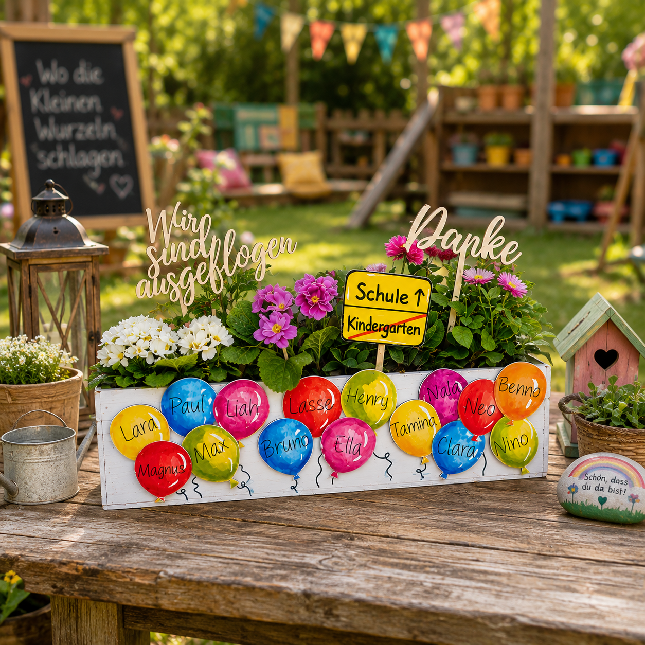 Kindergarten Abschiedsgeschenk Erzieherin Idee geschenkidee nachhaltiges geschenk kreativ Blumen