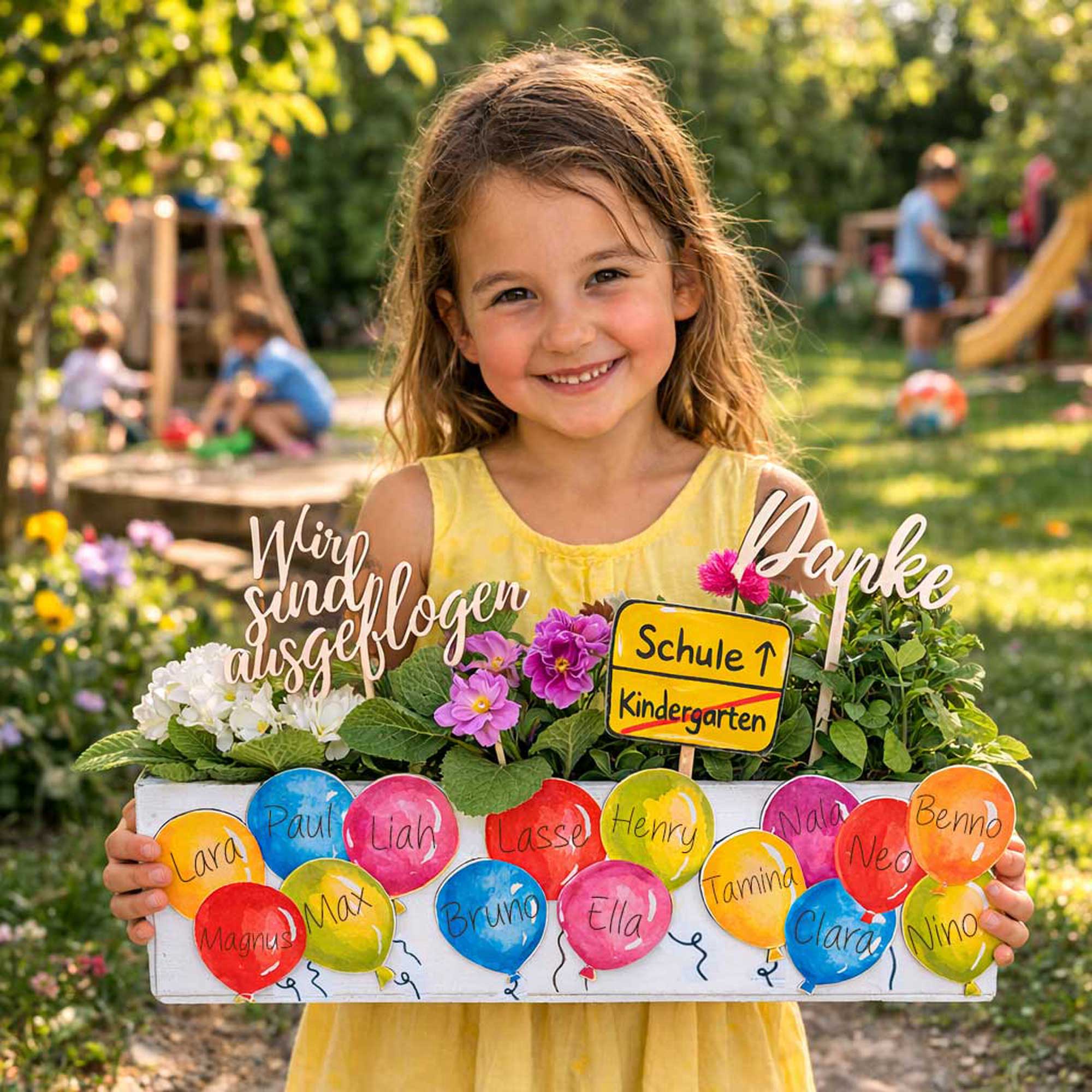 Kindergarten Abschiedsgeschenk Erzieherin Idee geschenkidee nachhaltiges geschenk kreativ Blumen