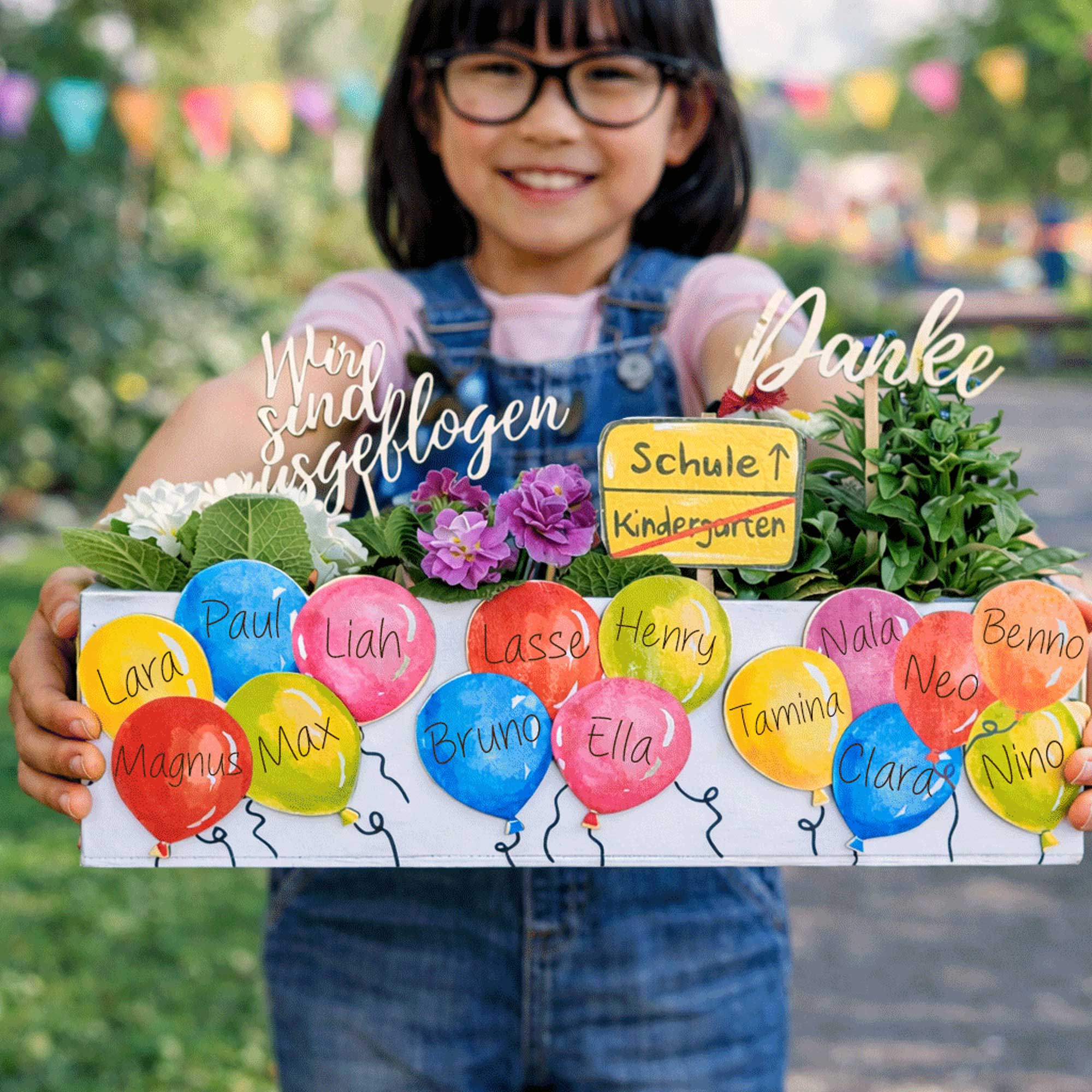 Kindergarten Abschiedsgeschenk Erzieherin Idee geschenkidee nachhaltiges geschenk kreativ Blumen