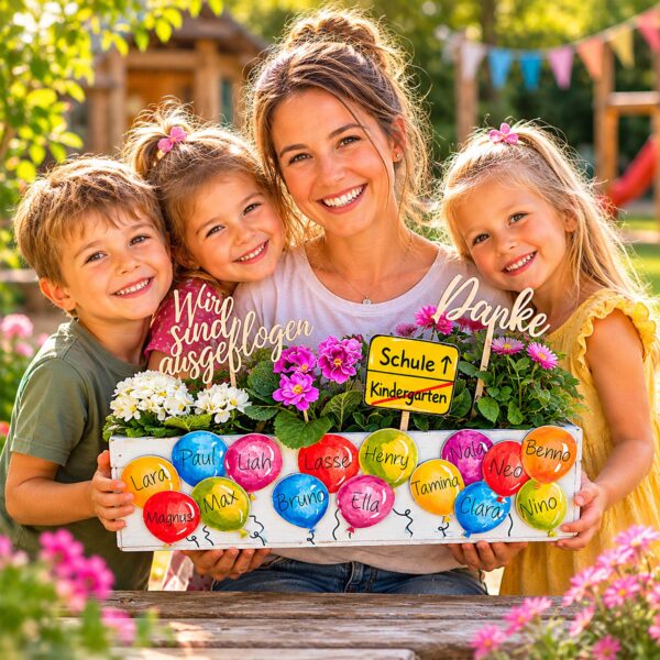 Kindergarten Abschiedsgeschenk Erzieherin Idee geschenkidee nachhaltiges geschenk kreativ Blumen
