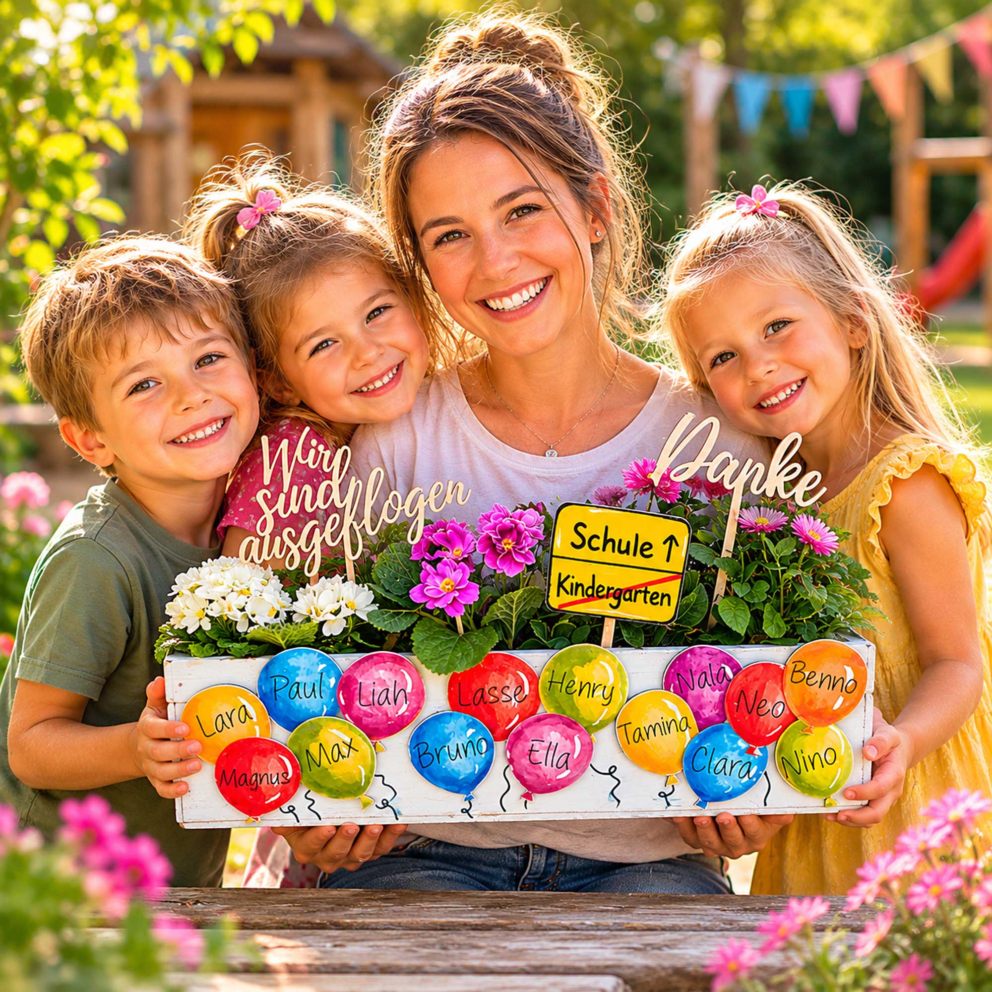 Kindergarten Abschiedsgeschenk Erzieherin Idee geschenkidee nachhaltiges geschenk kreativ Blumen