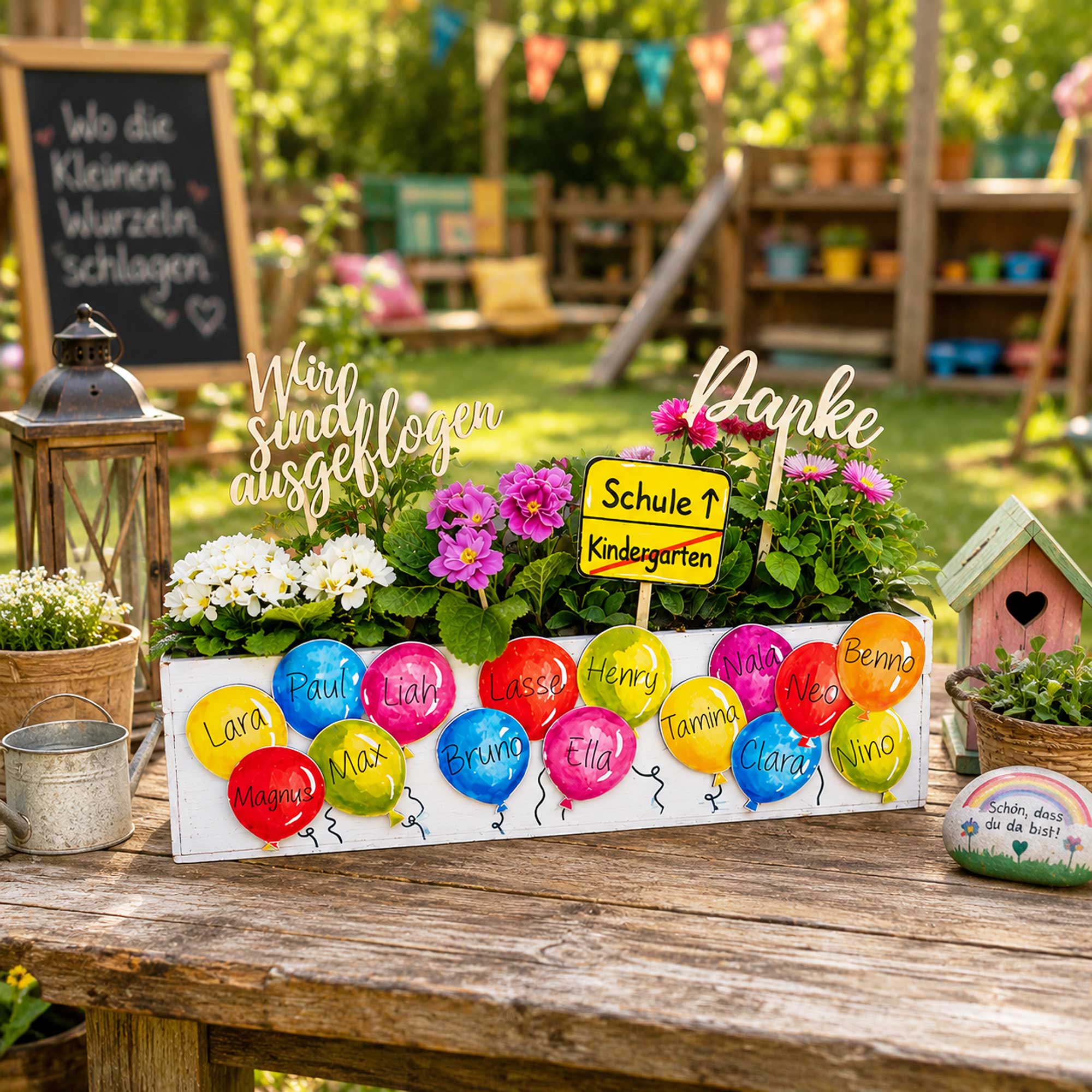 Kindergarten Abschiedsgeschenk Erzieherin Idee geschenkidee nachhaltiges geschenk kreativ Blumen