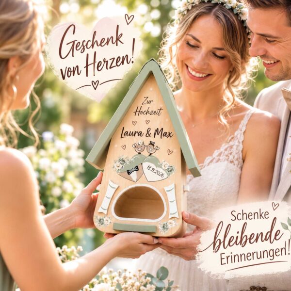 Persönliches Hochzeitsgeschenk Trauzeugin Personalisiertes Geschenk kreativ und persönlich Mocca Flieder Burgund Salbei
